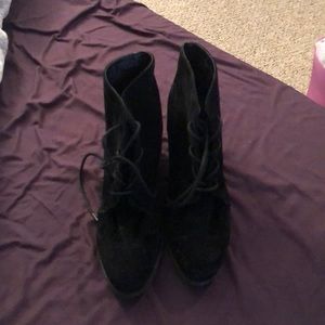 Madden Girl black faux suede ankle boots